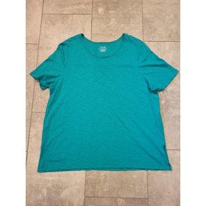 Chicos Ultimate Tee Short Sleeve Green Size 4 Or 2X